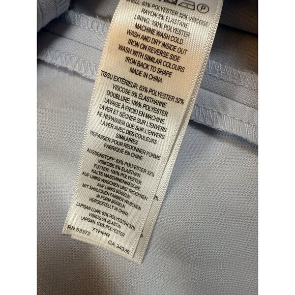 French Connection Blue Fit Flare Short Dress S Knot Sleeves Classic (bin ii97) - Picture 3 of 7